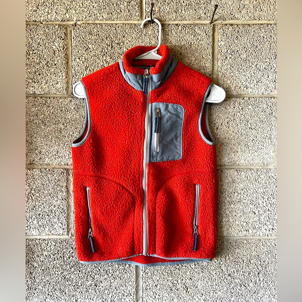 Hanna Anderson Orange Sherpa Vest Kids size 130